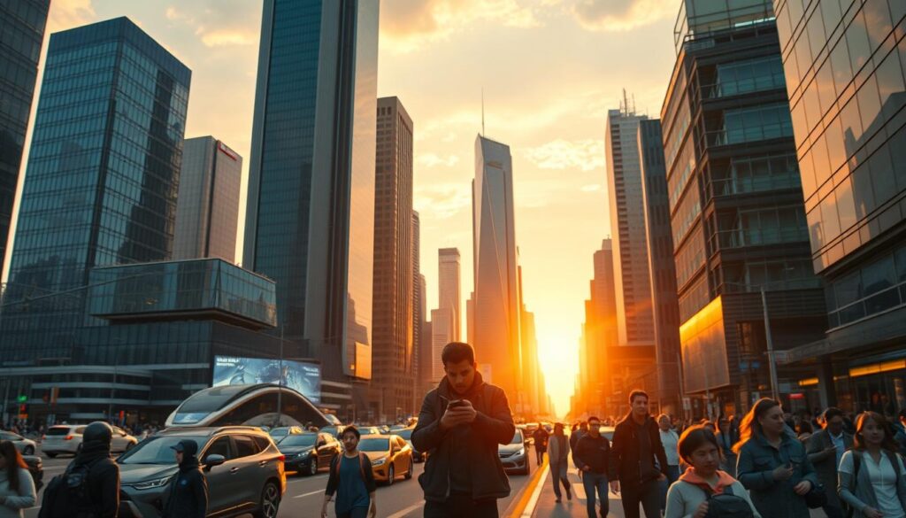 A futuristic cityscape with towering skyscrapers, their glass facades gleaming under the warm glow of the sunset. In the foreground, a bustling city street filled with traffic and pedestrians, their faces etched with frustration as they grapple with technical difficulties on their mobile devices. The scene is bathed in a warm, amber light, creating a sense of unease and tension. Amidst the chaos, a lone figure stands, their expression a mix of confusion and determination, as they attempt to navigate the complexities of the digital world. The image conveys the challenges of modern technology and the need for robust, reliable payment systems to support the growing demands of the digital age.