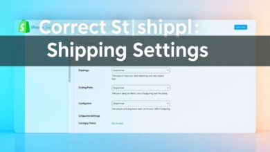 A high-resolution image depicting the correct shipping settings in a Shopify store. The scene features a Shopify dashboard interface with a focus on the shipping module. Crisp, clean lines and a minimalist design create a professional, tech-savvy atmosphere. Soft, neutral tones with accents of blue and green to convey a sense of trust and reliability. The layout is well-organized, highlighting key shipping options and configuration settings. The image should inspire confidence in the store owner's ability to accurately manage their shipping costs and policies.