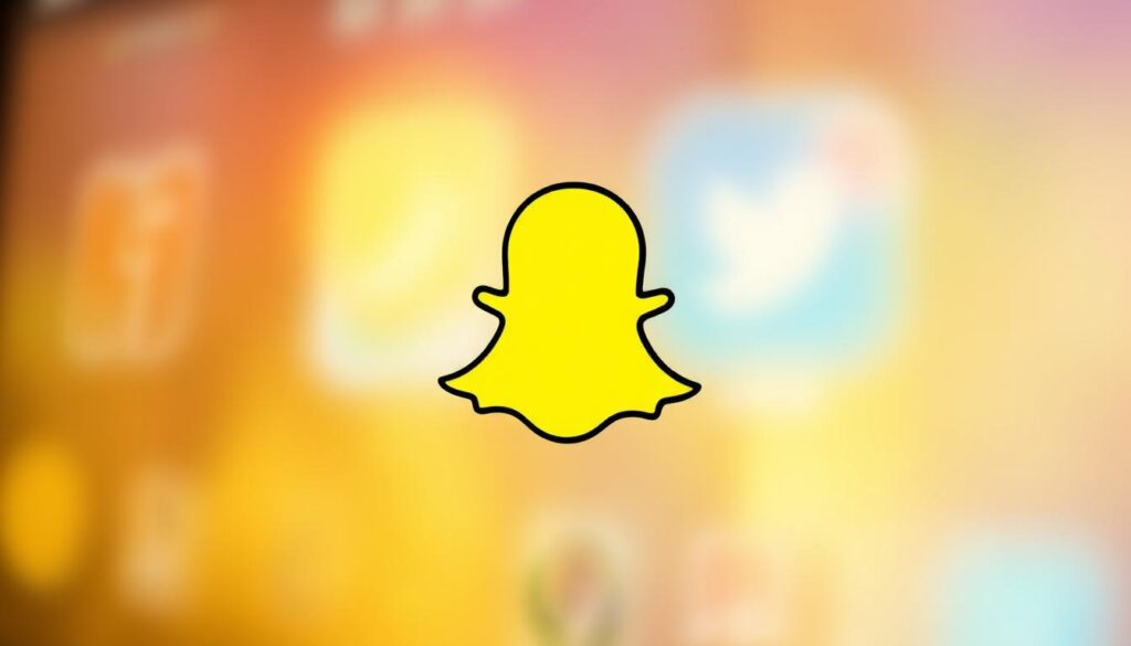 A vibrant, eye-catching illustration of the Snapchat logo, capturing the essence of social media engagement. Set against a softly blurred background, the Snapchat ghost icon is rendered in bold, distinct lines, with a playful, dynamic spirit. The lighting is warm and inviting, drawing the viewer's attention to the central element. The composition emphasizes the logo's recognizable shape and distinctive design, conveying the platform's ubiquity and relevance in the digital marketing landscape for e-commerce businesses.