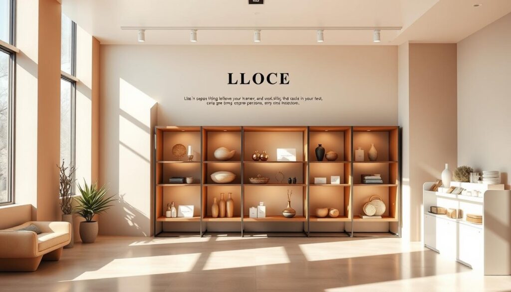 A visually stunning and user-friendly online storefront with a clean, modern aesthetic. Bright, natural lighting illuminates a minimalist design featuring bold typography, subtle gradients, and intuitive navigation. Sleek product displays arranged in a captivating grid layout draw the eye, while warm earth tones and soft shadows create a comfortable, inviting atmosphere. The interface is highly responsive, with smooth transitions and micro-interactions that enhance the overall user experience. Elegant icons and subtle animations provide visual cues, guiding customers through an effortless shopping journey. This meticulously crafted digital storefront masterfully balances form and function, setting the stage for a memorable and engaging shopping experience.