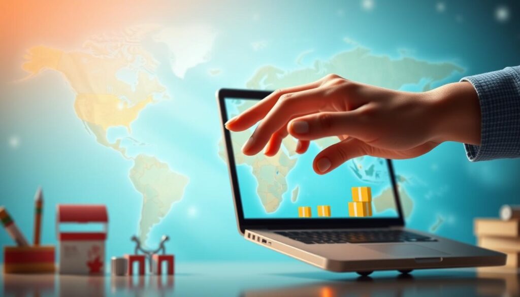 تخيل متجرك الإلكتروني يصل إلى عملاء في جميع أنحاء العالم بسهولة ويسر.