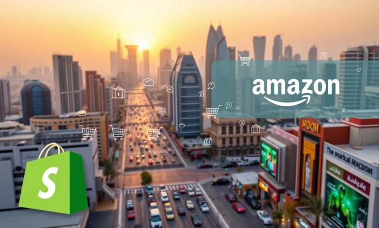 ربط Shopify مع سوق أمازون ونون في السعودية