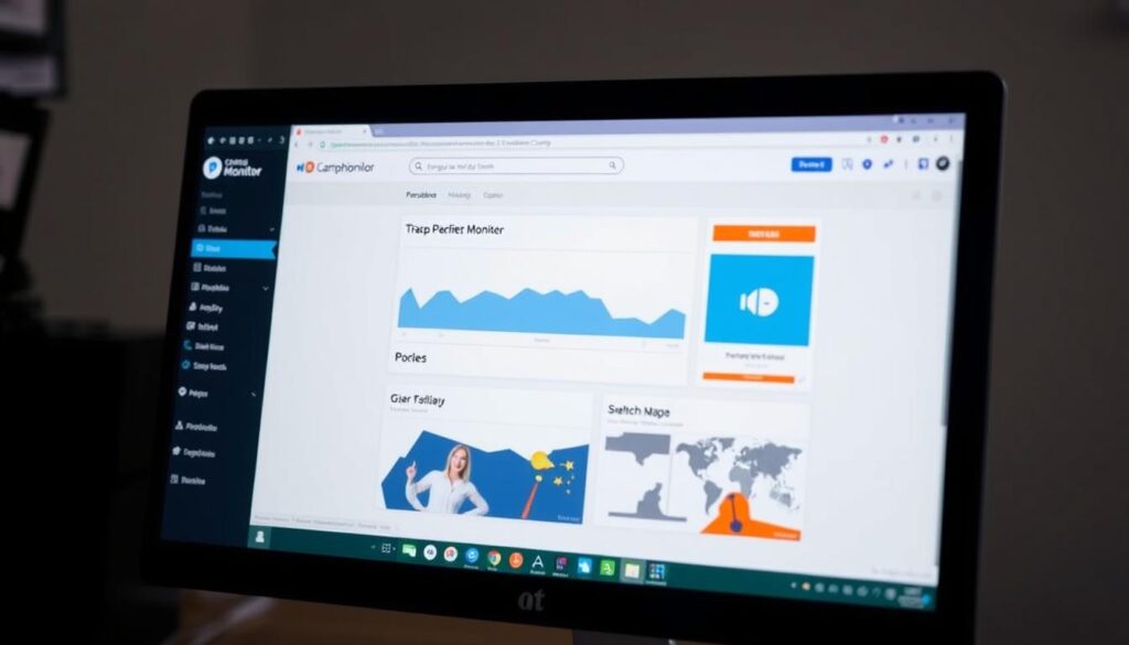 صورة تطبيق Campaign Monitor على شاشة كمبيوتر