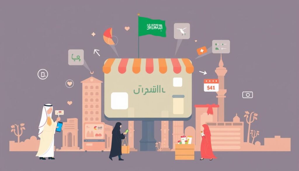 صورة تعبر عن التجارة الإلكترونية في السعودية
