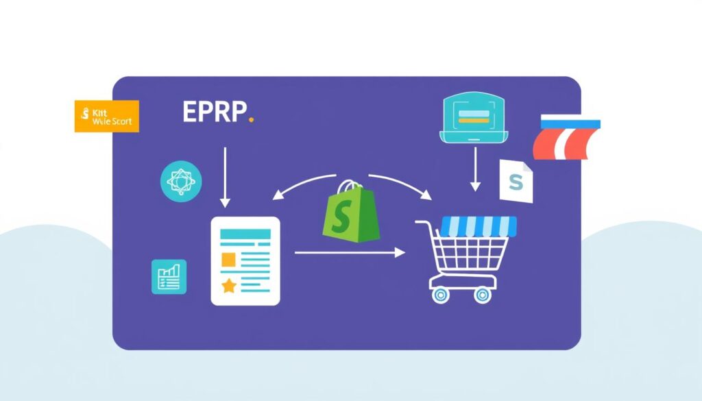 صورة تمثل تكاملات ERP مع شوبيفاي