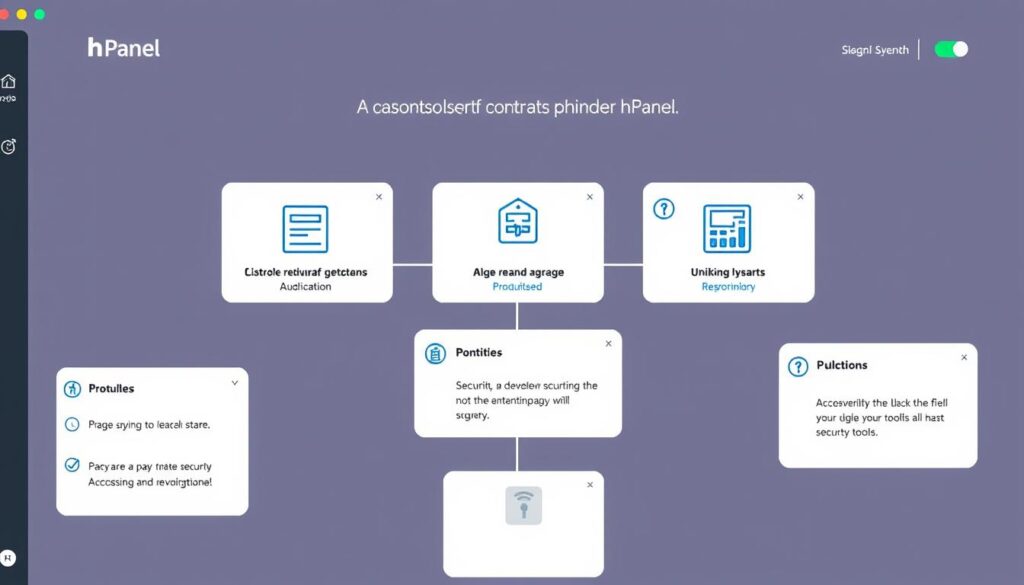 صورة توضح أدوات الأمان في hPanel