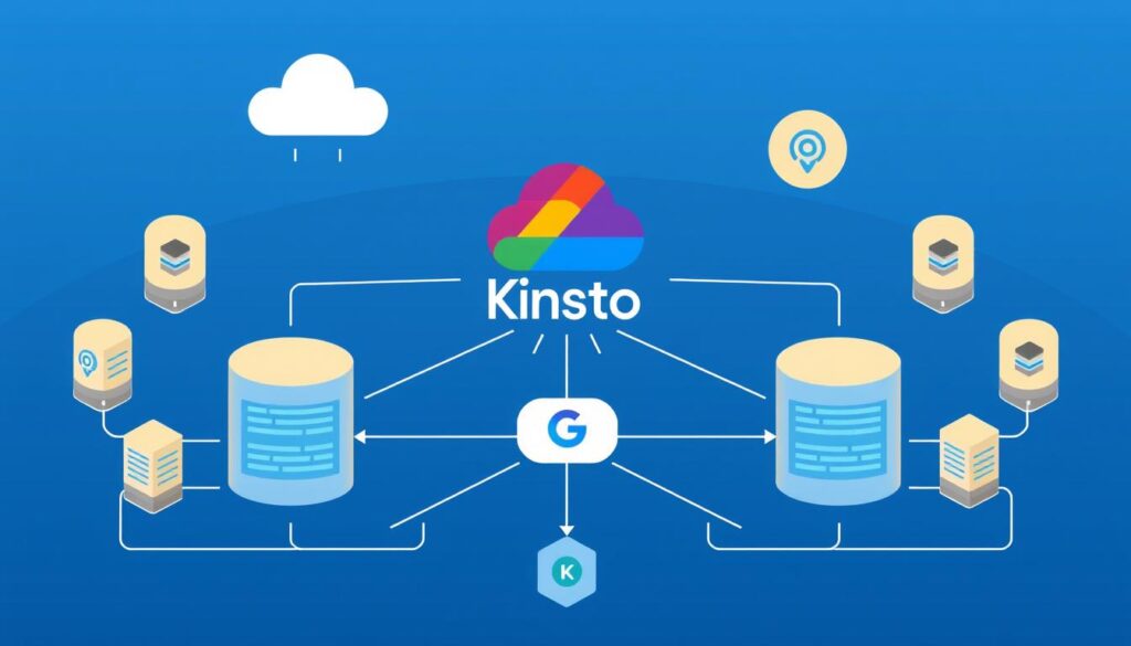 صورة توضح البنية التحتية لشركة Kinsta على شبكة Google Cloud
