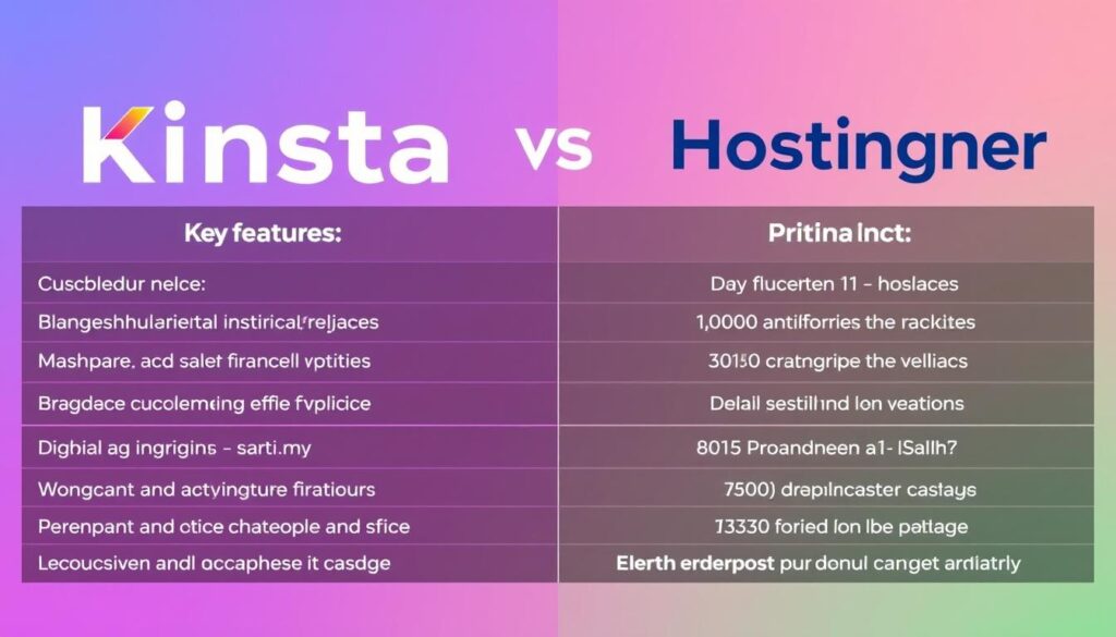 صورة توضح مقارنة بين Kinsta و Hostinger