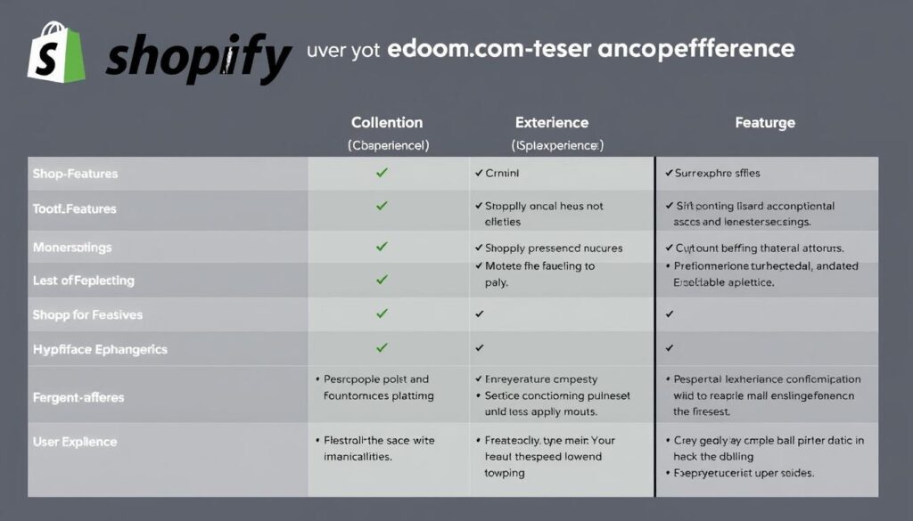 صورة توضح مقارنة بين Shopify والمنصات الأخرى