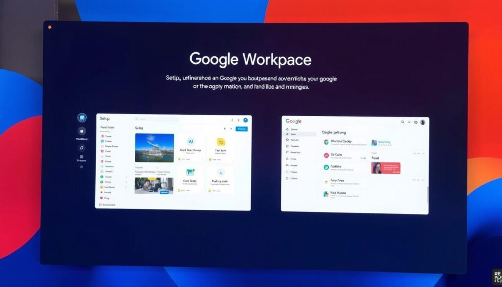 صورة لشاشة إعداد Google Workspace