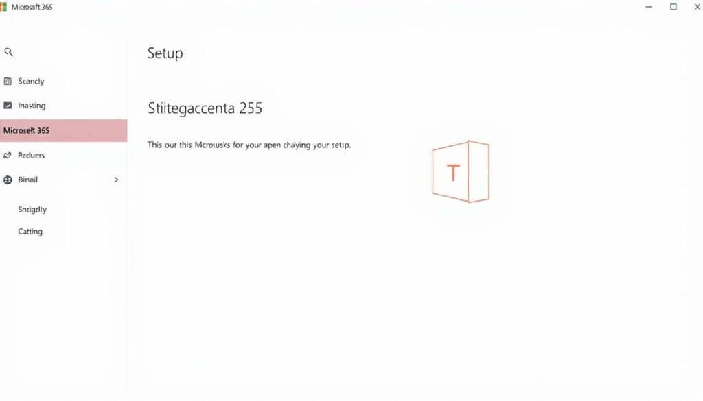 صورة لشاشة إعداد Microsoft365