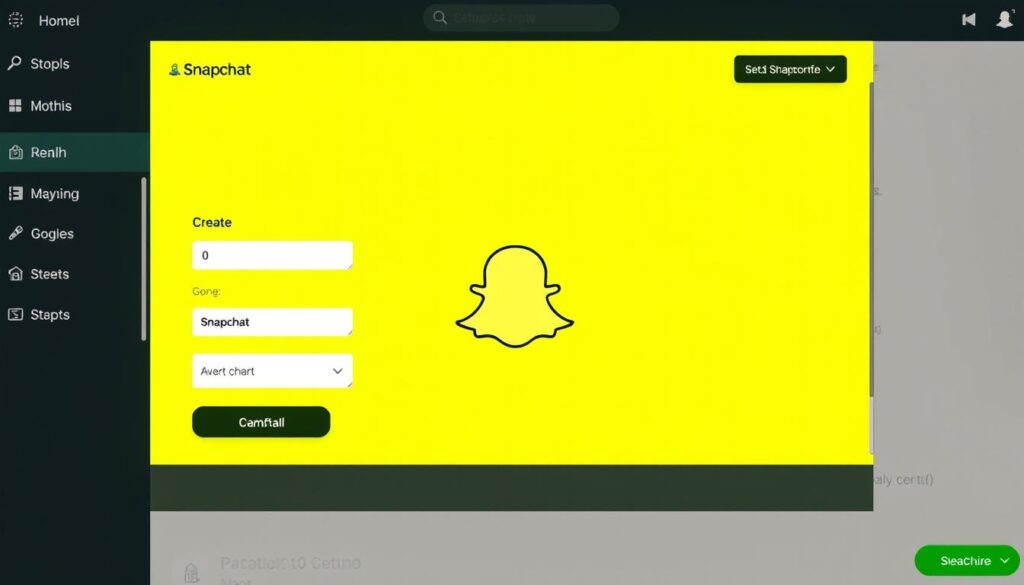 صورة لشاشة إنشاء إعلان سناب شات