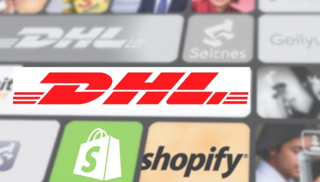 صورة لشعار DHL و شوبيفاي معاً