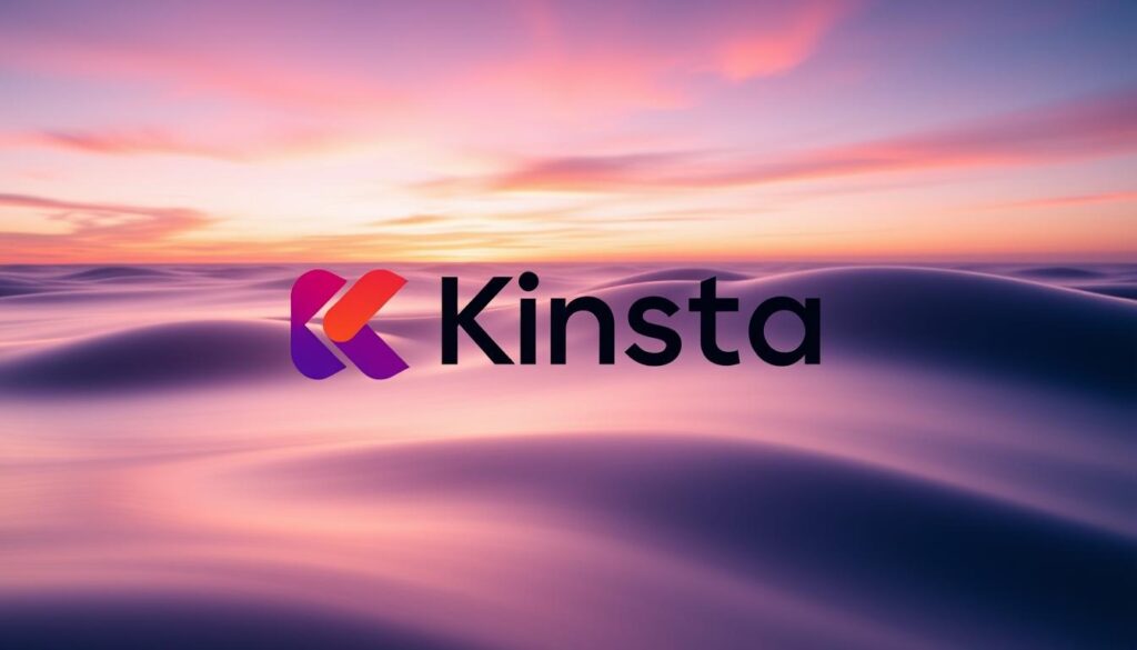 صورة لشعار Kinsta مع خلفية تمثل الانتقال السهل