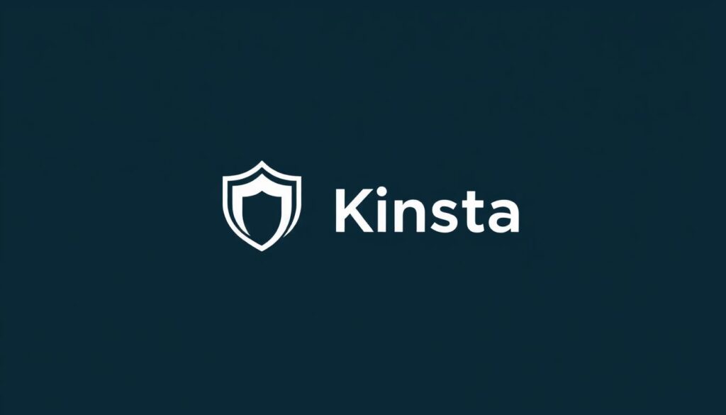 صورة لشعار Kinsta مع رمز درع للحماية
