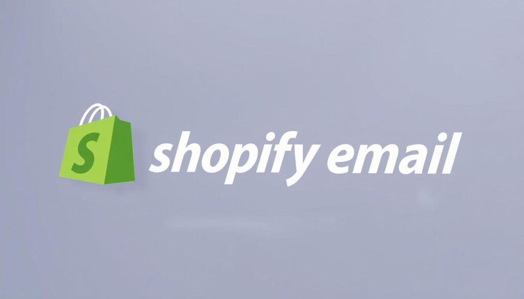 صورة لشعار Shopify Email مع خلفية تعكس التسويق عبر البريد الإلكتروني