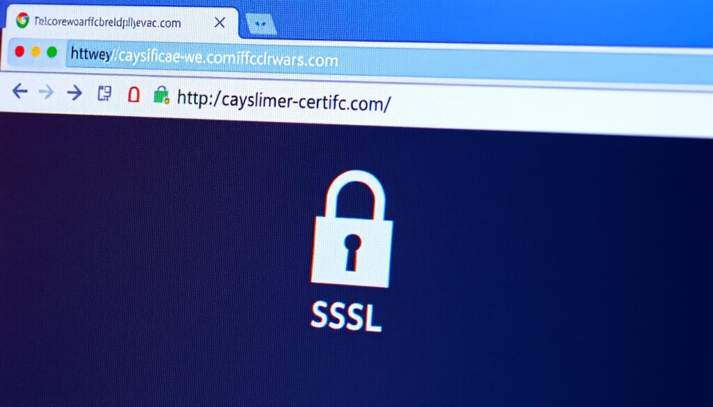 صورة لشهادة SSL على موقع إلكتروني