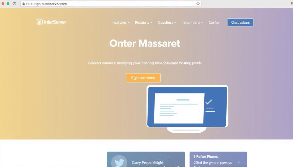 صورة لصفحة استضافة InterServer