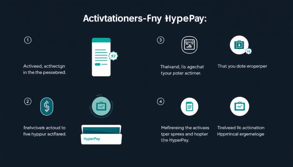 صورة لعملية تفعيل HyperPay