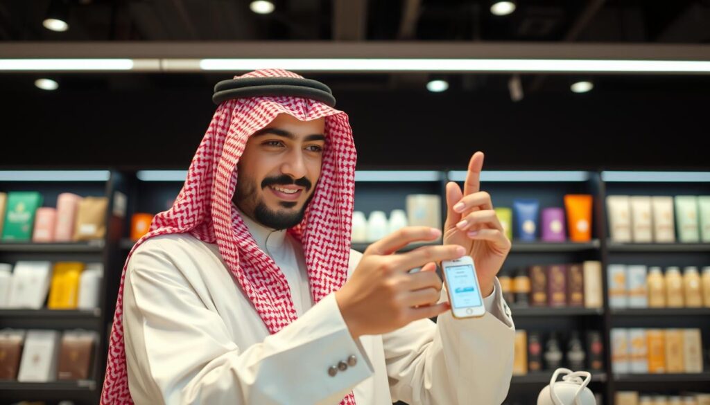 صورة لمؤثر سعودي يروج لمنتج في متجر إلكتروني