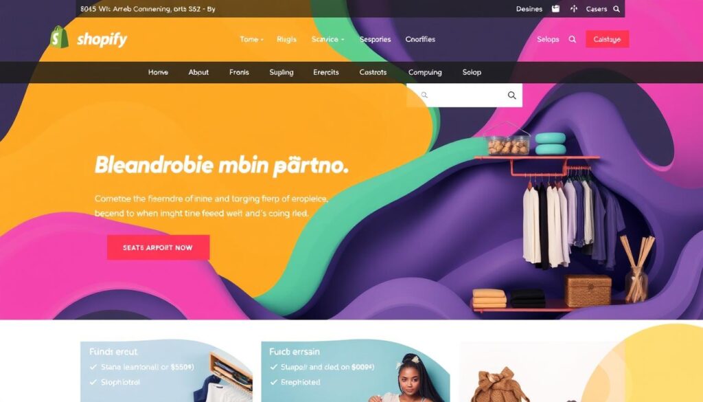 صورة لمتجر Shopify مع تصميم مستخدم مميز
