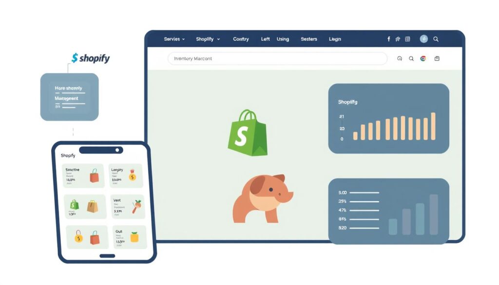 صورة لمتجر إلكتروني على Shopify متصل بأنظمة إدارة المخزون والمحاسبة