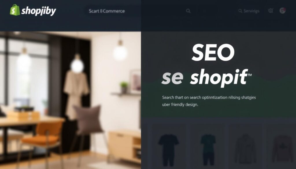 صورة لمتجر إلكتروني على شوبيفاي مع تركيز على تحسين محركات البحث