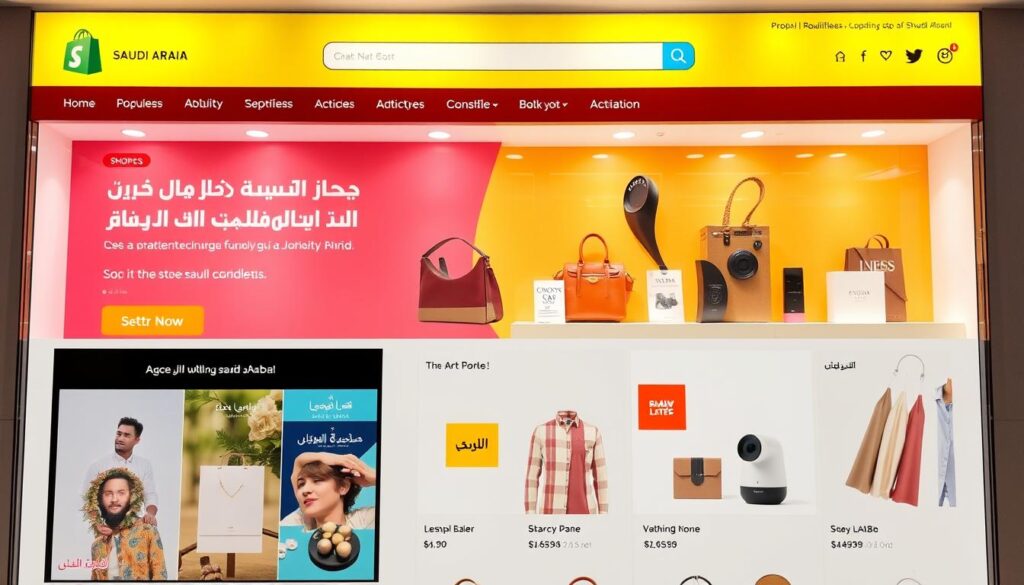 صورة لمتجر إلكتروني ناجح على Shopify في السعودية