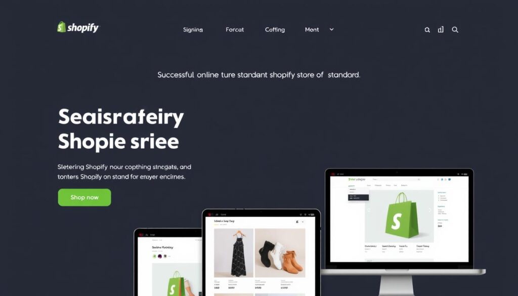 صورة لمتجر إلكتروني ناجح يستخدم خطة Shopify القياسية