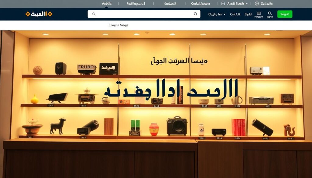 صورة لمتجر إلكتروني يدعم اللغة العربية