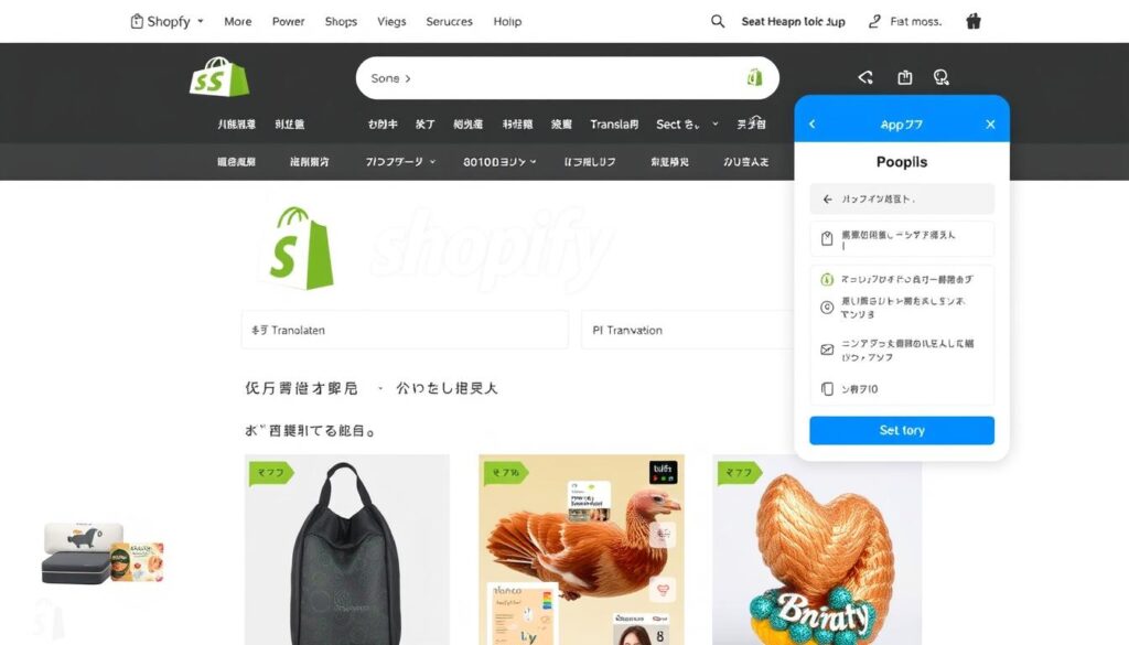 صورة لمتجر شوبيفاي معرب باستخدام تطبيق ترجمة