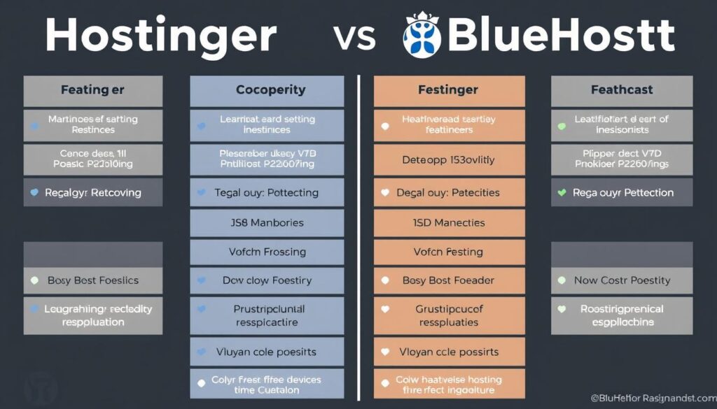 صورة مقارنة بين استضافة Hostinger وBluehost VPS