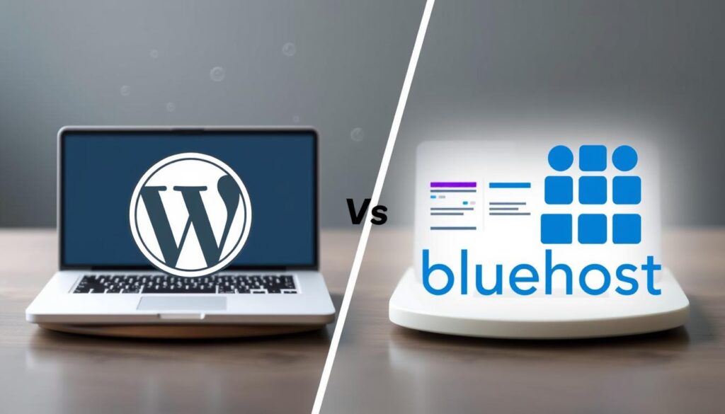 صورة مقارنة بين استضافة Hostinger وBluehost لووردبريس