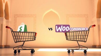 مقارنة بين Shopify وWooCommerce لبناء متجر إلكتروني سعودي
