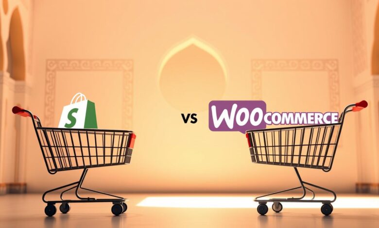 مقارنة بين Shopify وWooCommerce لبناء متجر إلكتروني سعودي